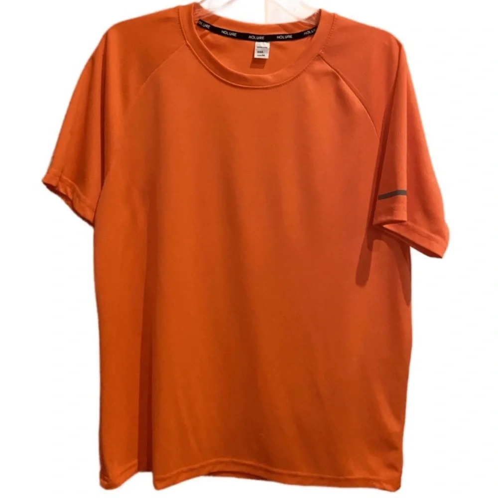Athletic Shirt Short Sleeve Dri Fit Pullover Moisture Wick Fabric Mens Medium